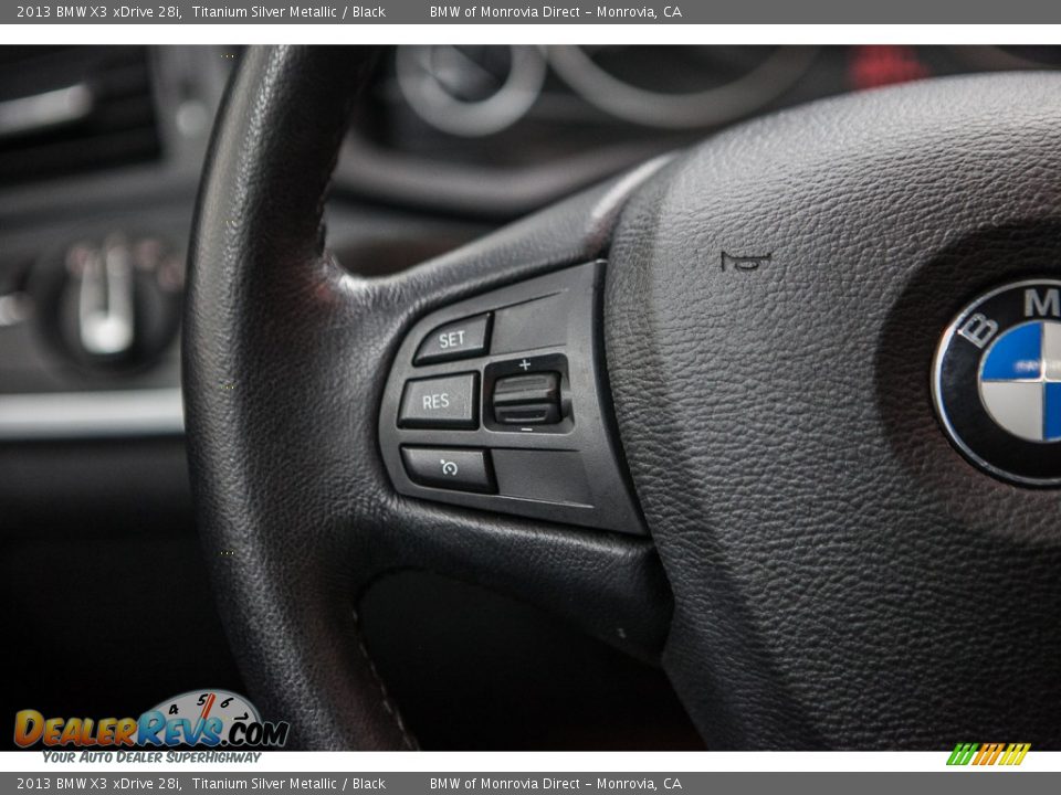 2013 BMW X3 xDrive 28i Titanium Silver Metallic / Black Photo #17