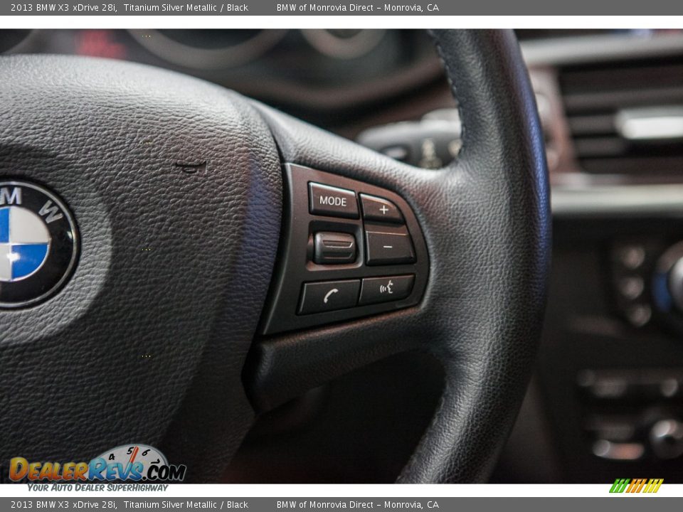 2013 BMW X3 xDrive 28i Titanium Silver Metallic / Black Photo #18