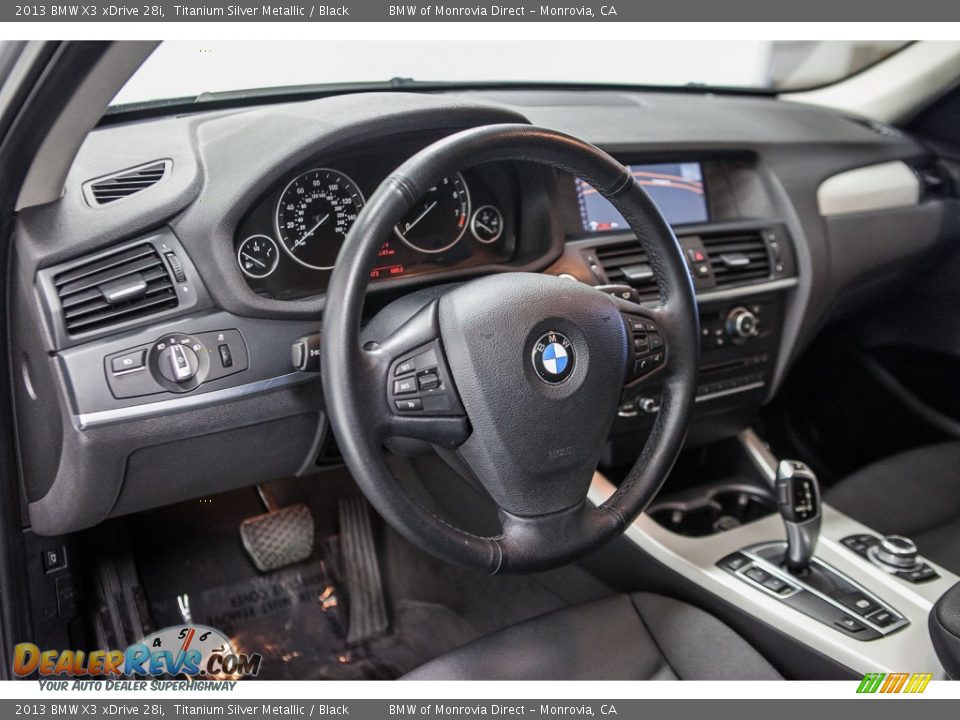 2013 BMW X3 xDrive 28i Titanium Silver Metallic / Black Photo #19