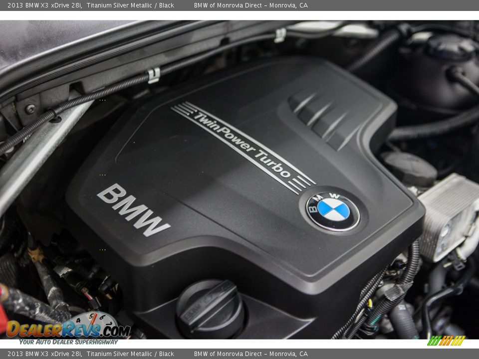 2013 BMW X3 xDrive 28i Titanium Silver Metallic / Black Photo #26