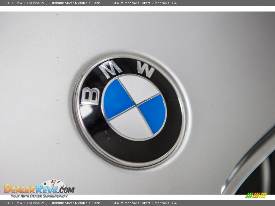 2013 BMW X3 xDrive 28i Titanium Silver Metallic / Black Photo #28