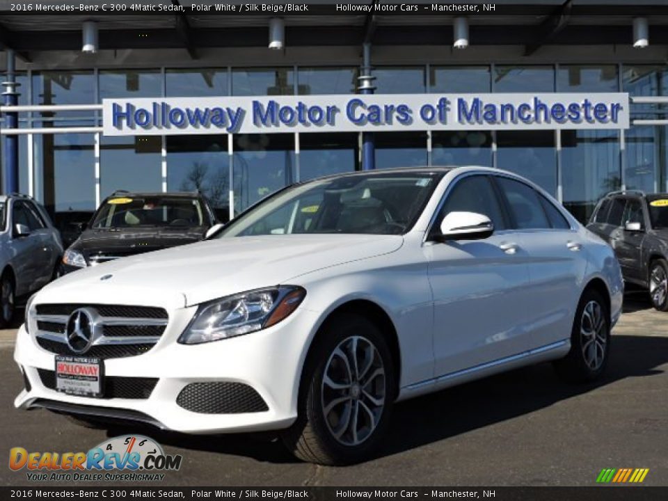 2016 Mercedes-Benz C 300 4Matic Sedan Polar White / Silk Beige/Black Photo #1