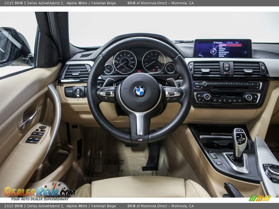 2015 BMW 3 Series ActiveHybrid 3 Alpine White / Venetian Beige Photo #4
