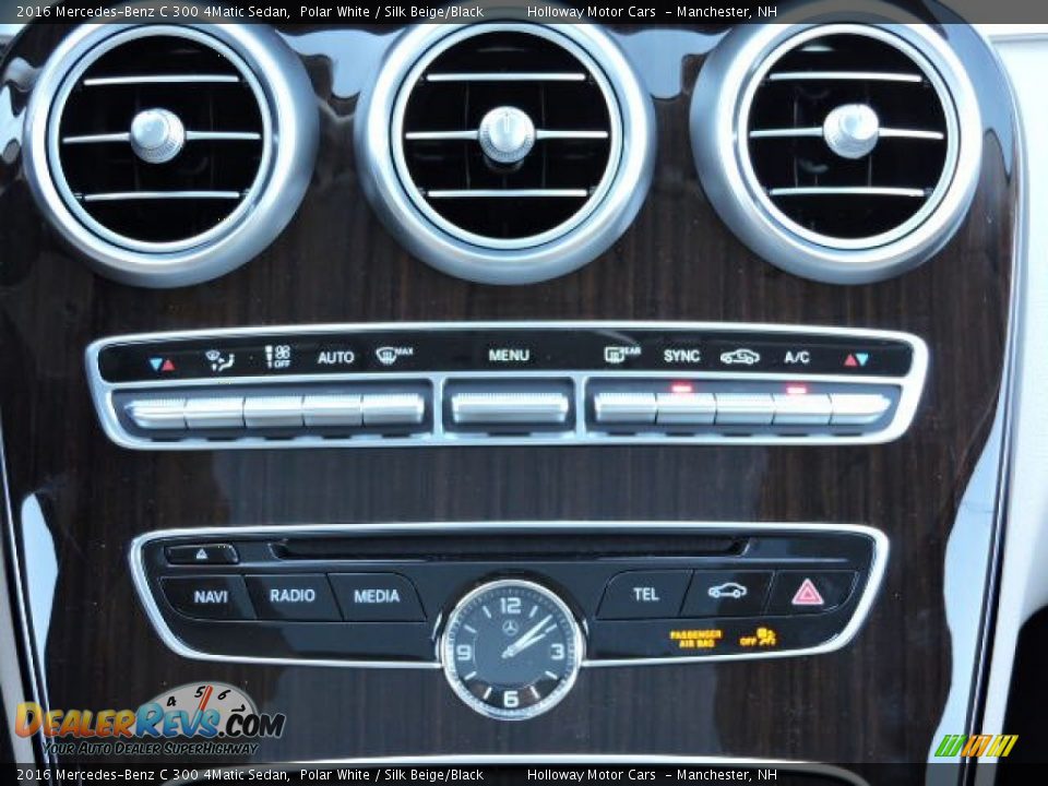 2016 Mercedes-Benz C 300 4Matic Sedan Polar White / Silk Beige/Black Photo #10