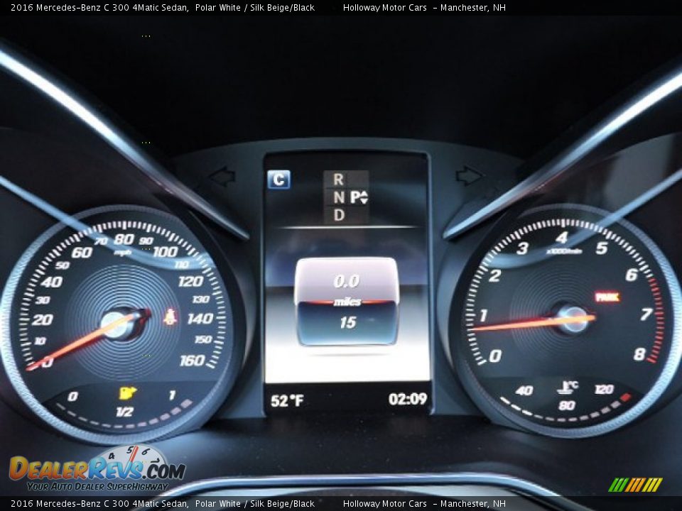2016 Mercedes-Benz C 300 4Matic Sedan Polar White / Silk Beige/Black Photo #12
