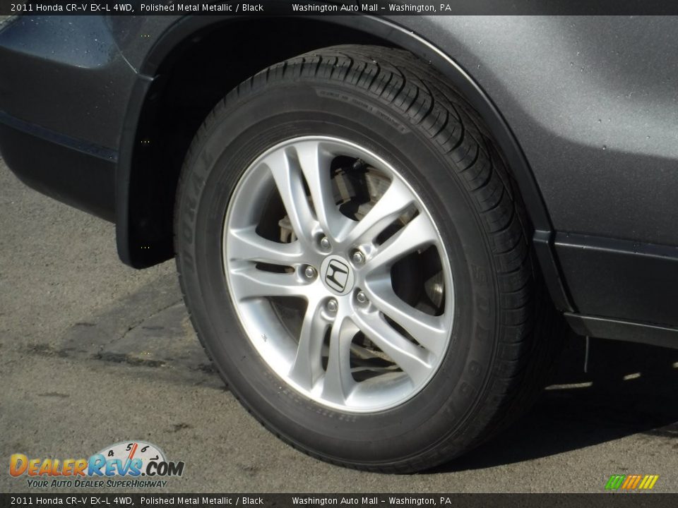 2011 Honda CR-V EX-L 4WD Polished Metal Metallic / Black Photo #3