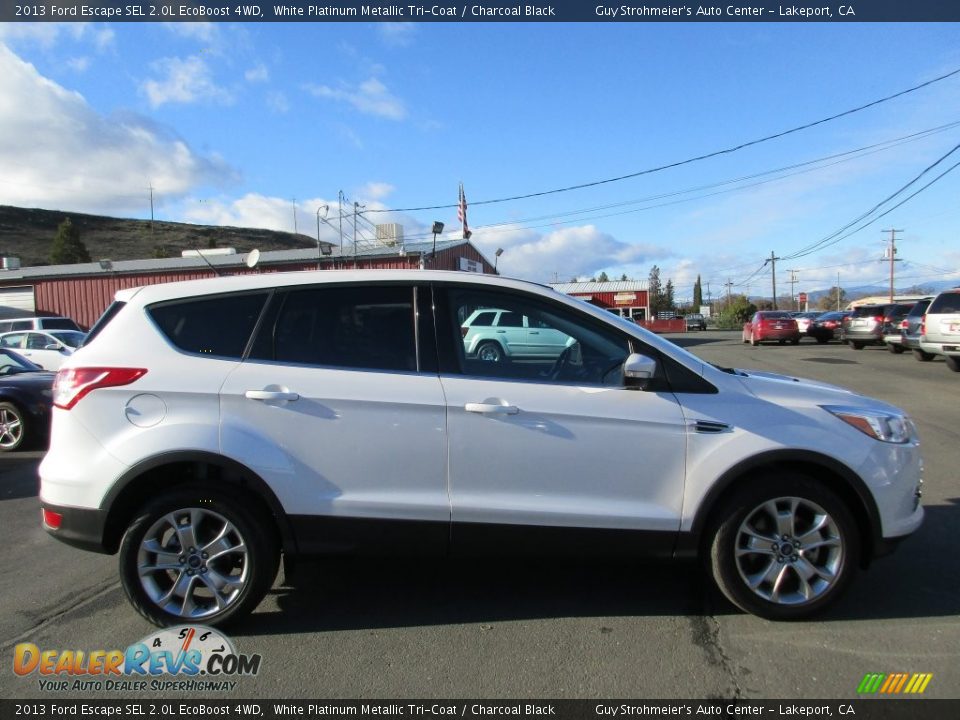 2013 Ford Escape SEL 2.0L EcoBoost 4WD White Platinum Metallic Tri-Coat / Charcoal Black Photo #8