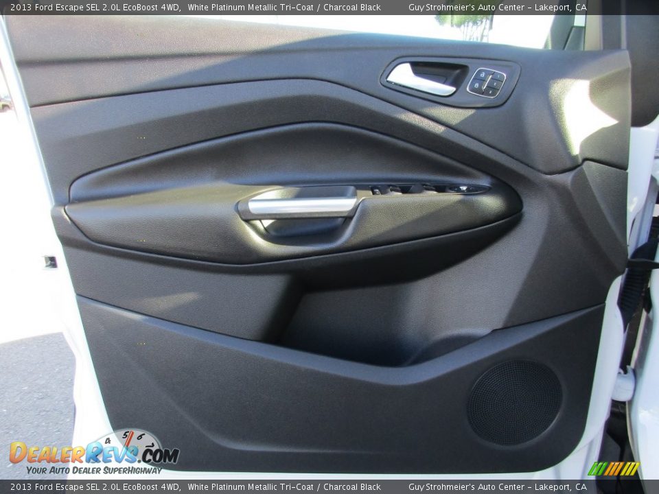 2013 Ford Escape SEL 2.0L EcoBoost 4WD White Platinum Metallic Tri-Coat / Charcoal Black Photo #9