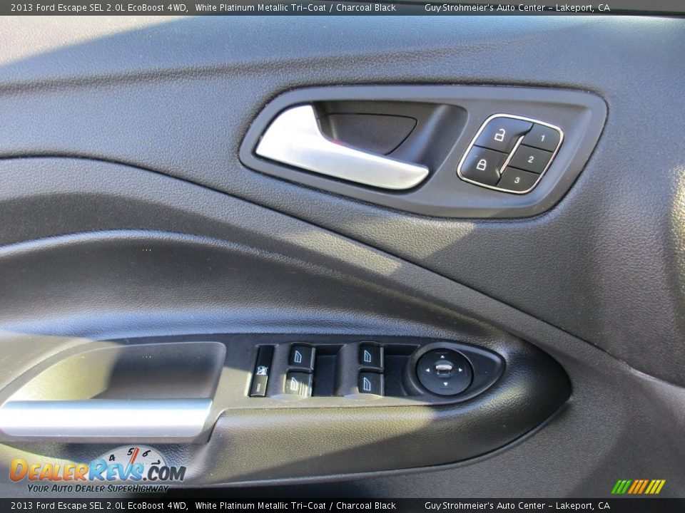 2013 Ford Escape SEL 2.0L EcoBoost 4WD White Platinum Metallic Tri-Coat / Charcoal Black Photo #10