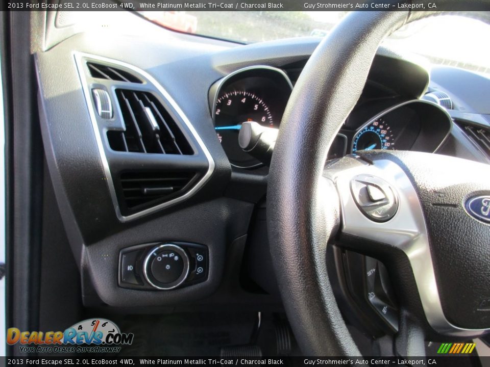 2013 Ford Escape SEL 2.0L EcoBoost 4WD White Platinum Metallic Tri-Coat / Charcoal Black Photo #11