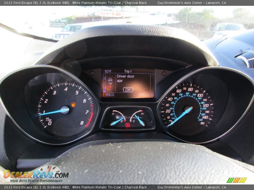 2013 Ford Escape SEL 2.0L EcoBoost 4WD White Platinum Metallic Tri-Coat / Charcoal Black Photo #12
