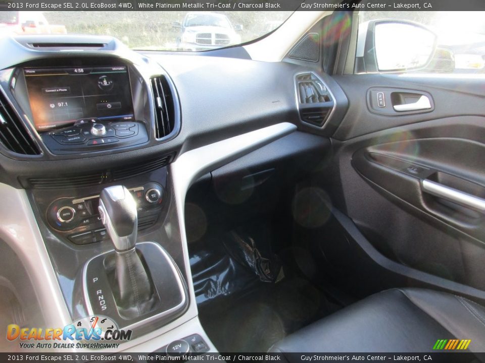 2013 Ford Escape SEL 2.0L EcoBoost 4WD White Platinum Metallic Tri-Coat / Charcoal Black Photo #15