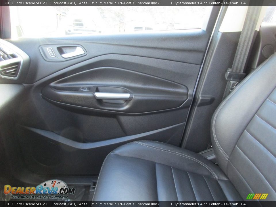 2013 Ford Escape SEL 2.0L EcoBoost 4WD White Platinum Metallic Tri-Coat / Charcoal Black Photo #16