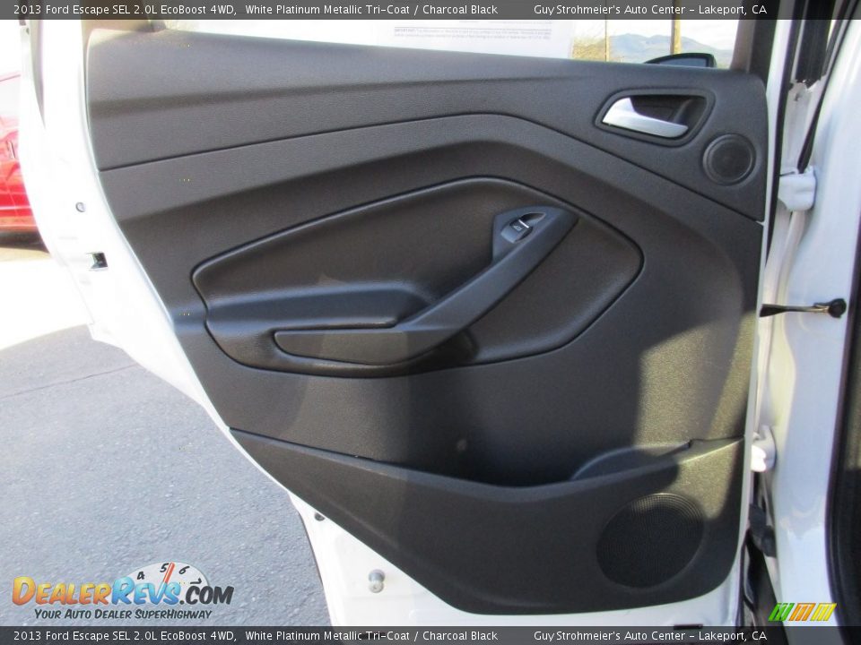 2013 Ford Escape SEL 2.0L EcoBoost 4WD White Platinum Metallic Tri-Coat / Charcoal Black Photo #22
