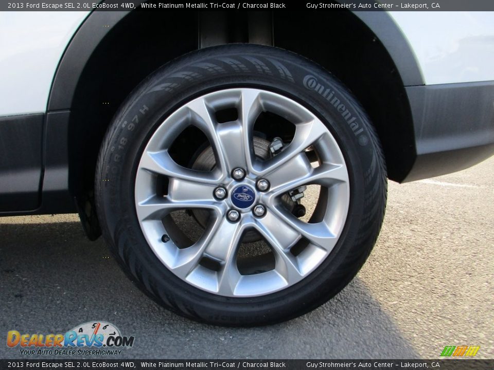 2013 Ford Escape SEL 2.0L EcoBoost 4WD White Platinum Metallic Tri-Coat / Charcoal Black Photo #24