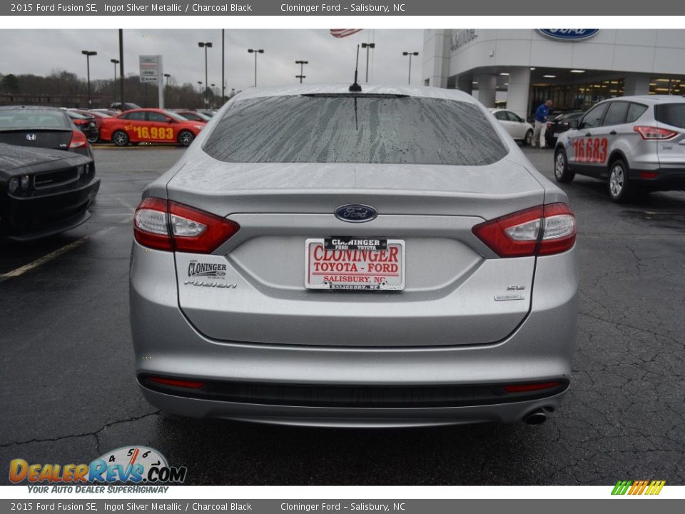 2015 Ford Fusion SE Ingot Silver Metallic / Charcoal Black Photo #4