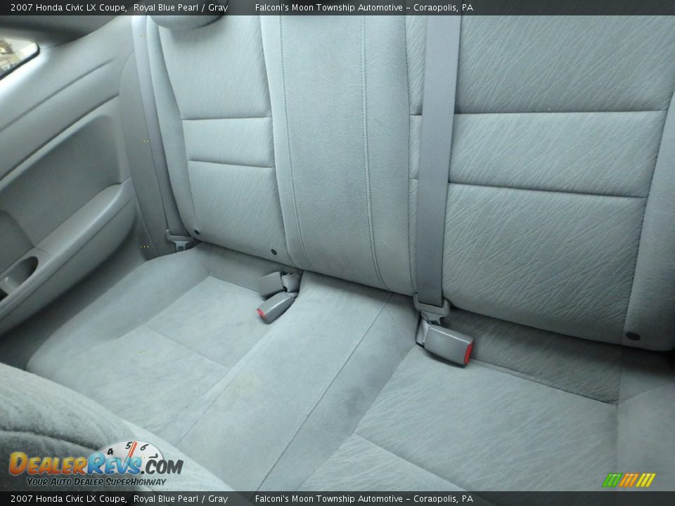 2007 Honda Civic LX Coupe Royal Blue Pearl / Gray Photo #15