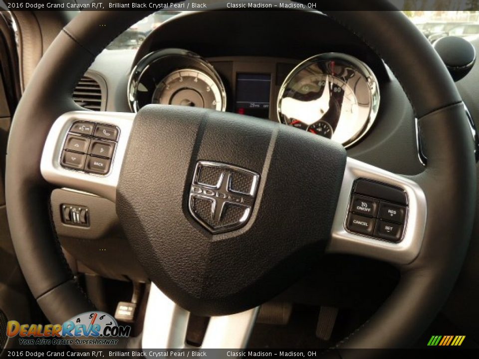 2016 Dodge Grand Caravan R/T Brilliant Black Crystal Pearl / Black Photo #8