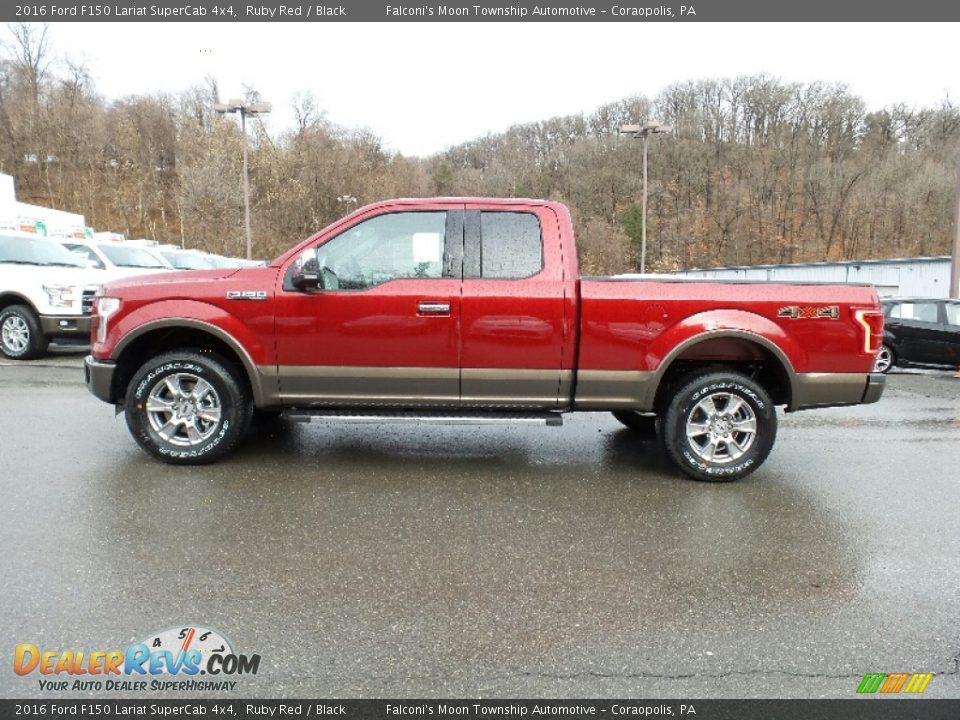 2016 Ford F150 Lariat SuperCab 4x4 Ruby Red / Black Photo #1