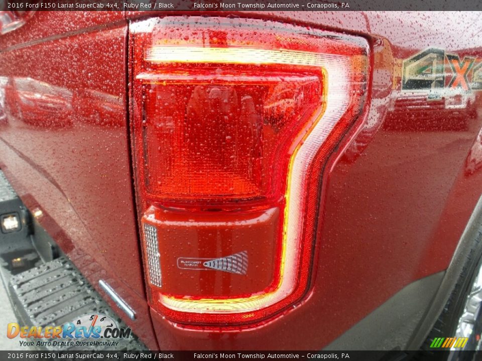 2016 Ford F150 Lariat SuperCab 4x4 Ruby Red / Black Photo #7