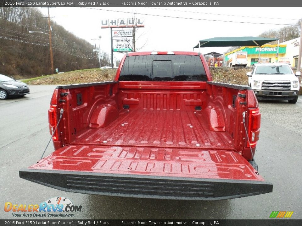 2016 Ford F150 Lariat SuperCab 4x4 Ruby Red / Black Photo #9