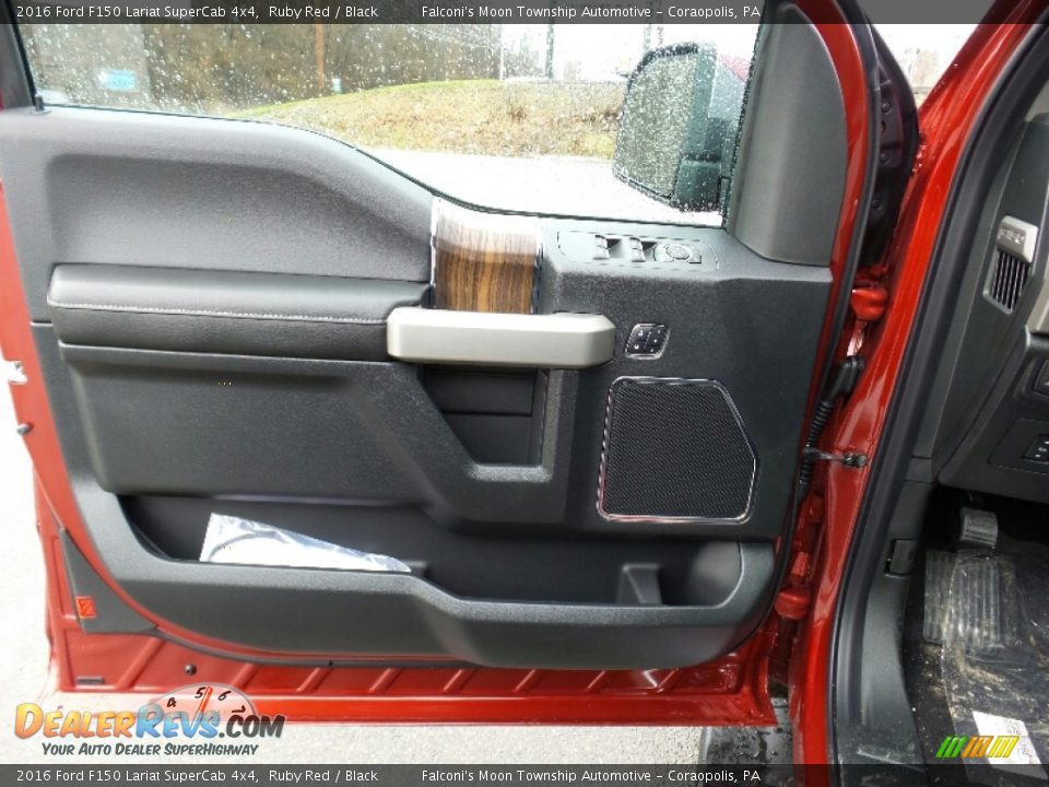 2016 Ford F150 Lariat SuperCab 4x4 Ruby Red / Black Photo #13