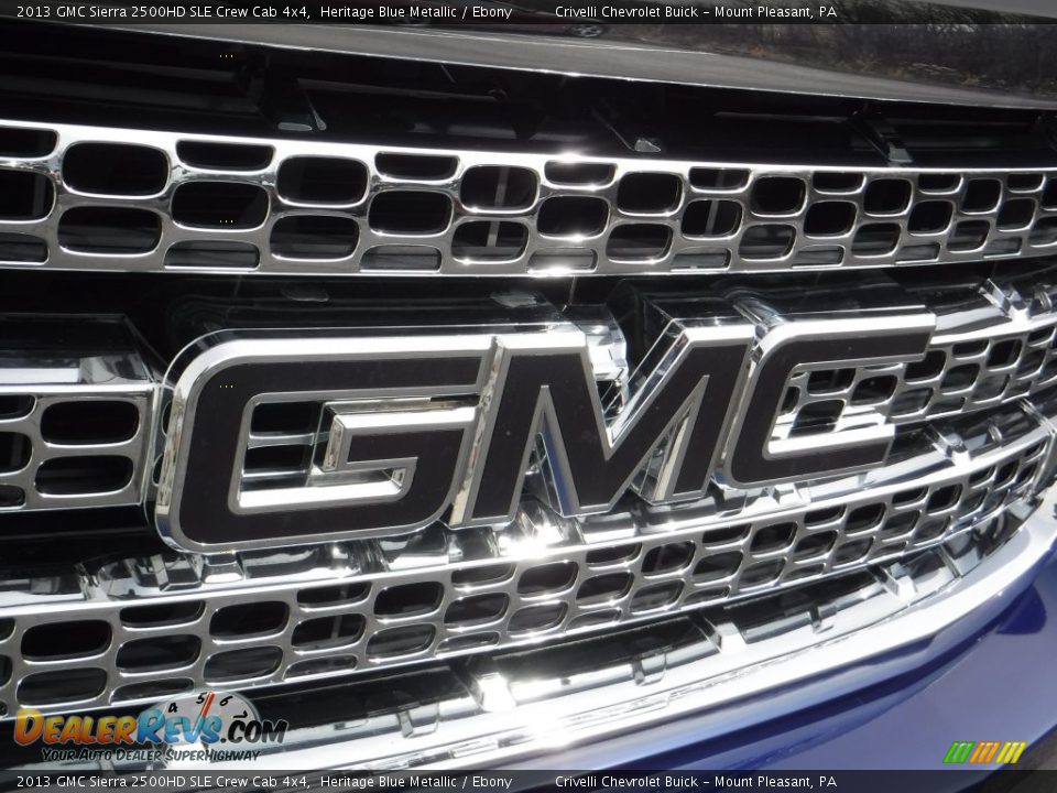 2013 GMC Sierra 2500HD SLE Crew Cab 4x4 Heritage Blue Metallic / Ebony Photo #6