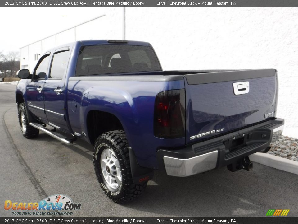 2013 GMC Sierra 2500HD SLE Crew Cab 4x4 Heritage Blue Metallic / Ebony Photo #11