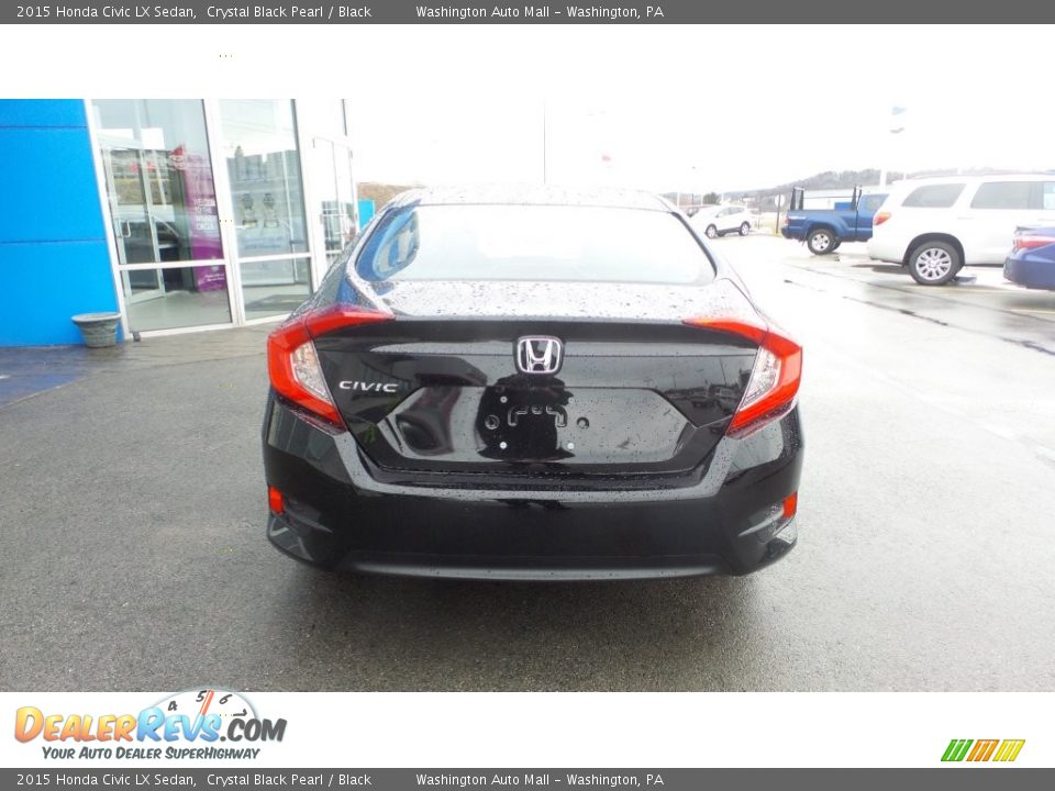 2015 Honda Civic LX Sedan Crystal Black Pearl / Black Photo #5