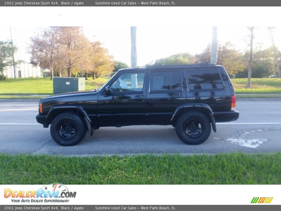 2001 Jeep Cherokee Sport 4x4 Black / Agate Photo #2