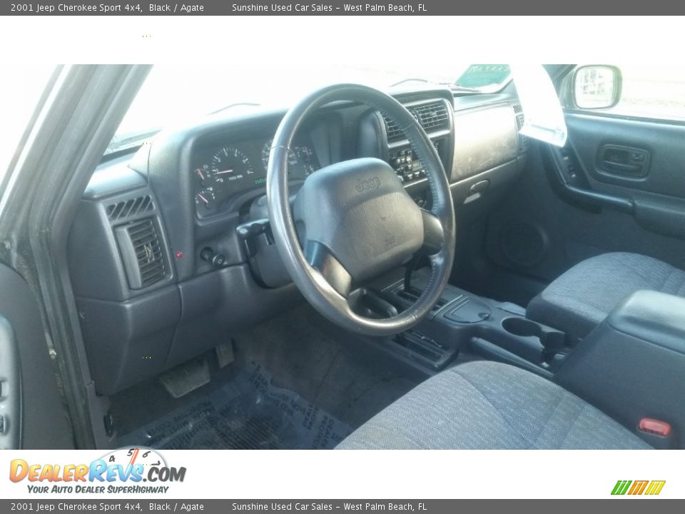 2001 Jeep Cherokee Sport 4x4 Black / Agate Photo #10