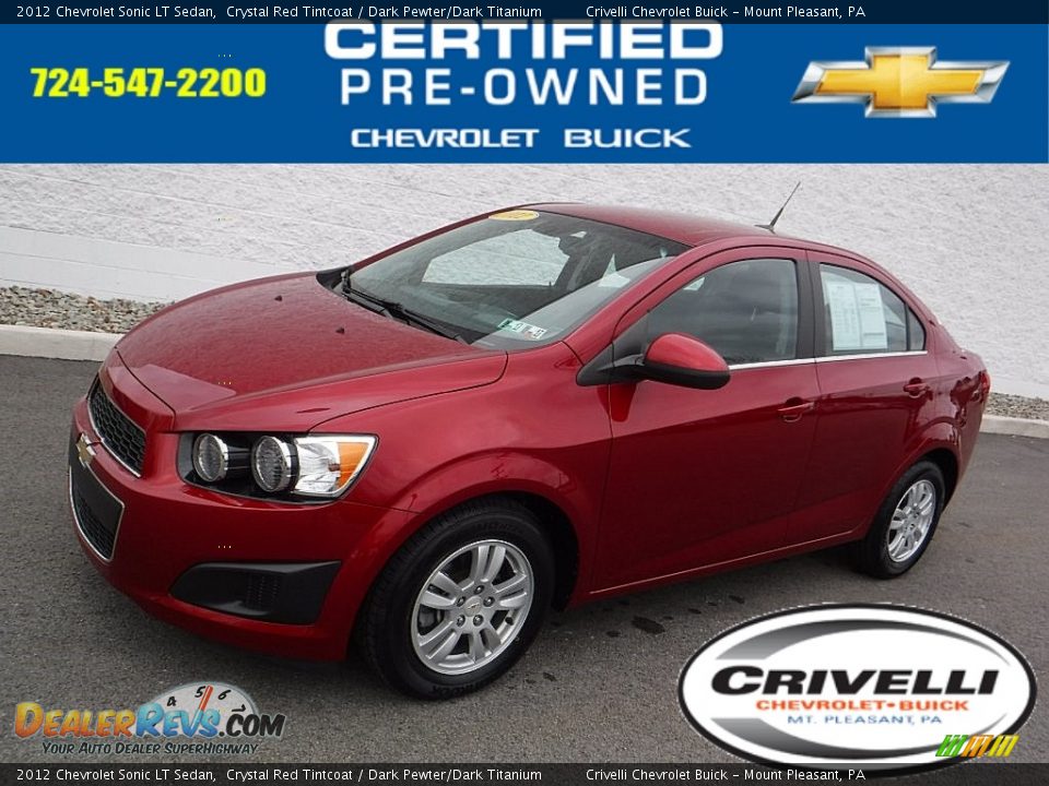 2012 Chevrolet Sonic LT Sedan Crystal Red Tintcoat / Dark Pewter/Dark Titanium Photo #1