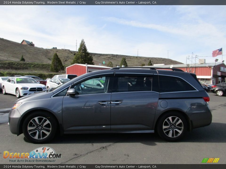 2014 Honda Odyssey Touring Modern Steel Metallic / Gray Photo #4