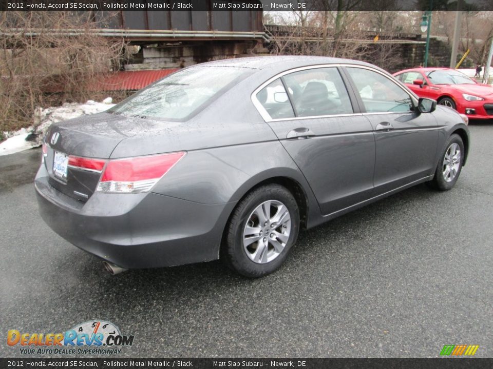2012 Honda Accord SE Sedan Polished Metal Metallic / Black Photo #6