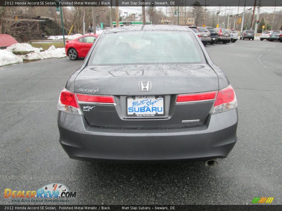 2012 Honda Accord SE Sedan Polished Metal Metallic / Black Photo #7