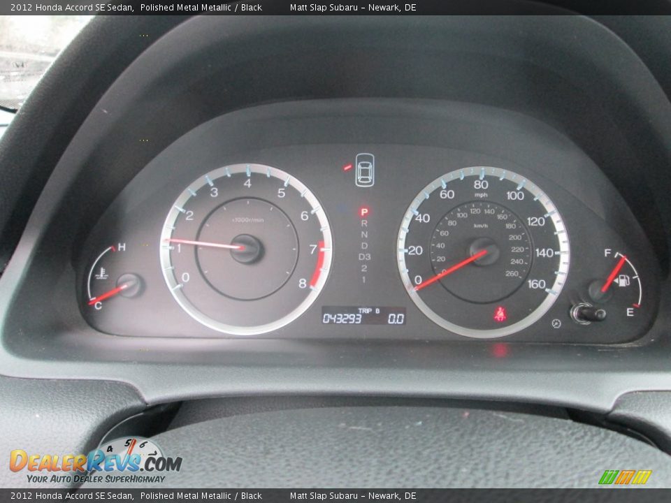 2012 Honda Accord SE Sedan Polished Metal Metallic / Black Photo #26