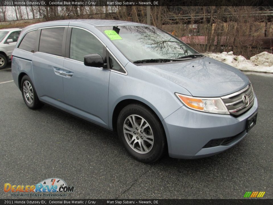 2011 Honda Odyssey EX Celestial Blue Metallic / Gray Photo #4