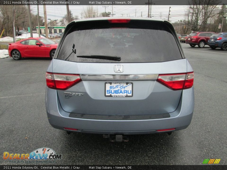 2011 Honda Odyssey EX Celestial Blue Metallic / Gray Photo #7