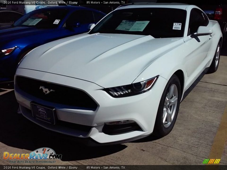 2016 Ford Mustang V6 Coupe Oxford White / Ebony Photo #7