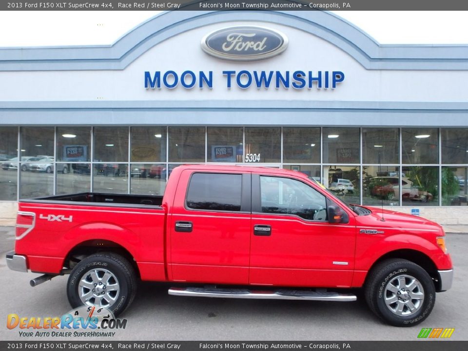 2013 Ford F150 XLT SuperCrew 4x4 Race Red / Steel Gray Photo #1