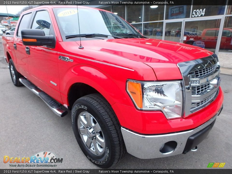 2013 Ford F150 XLT SuperCrew 4x4 Race Red / Steel Gray Photo #2