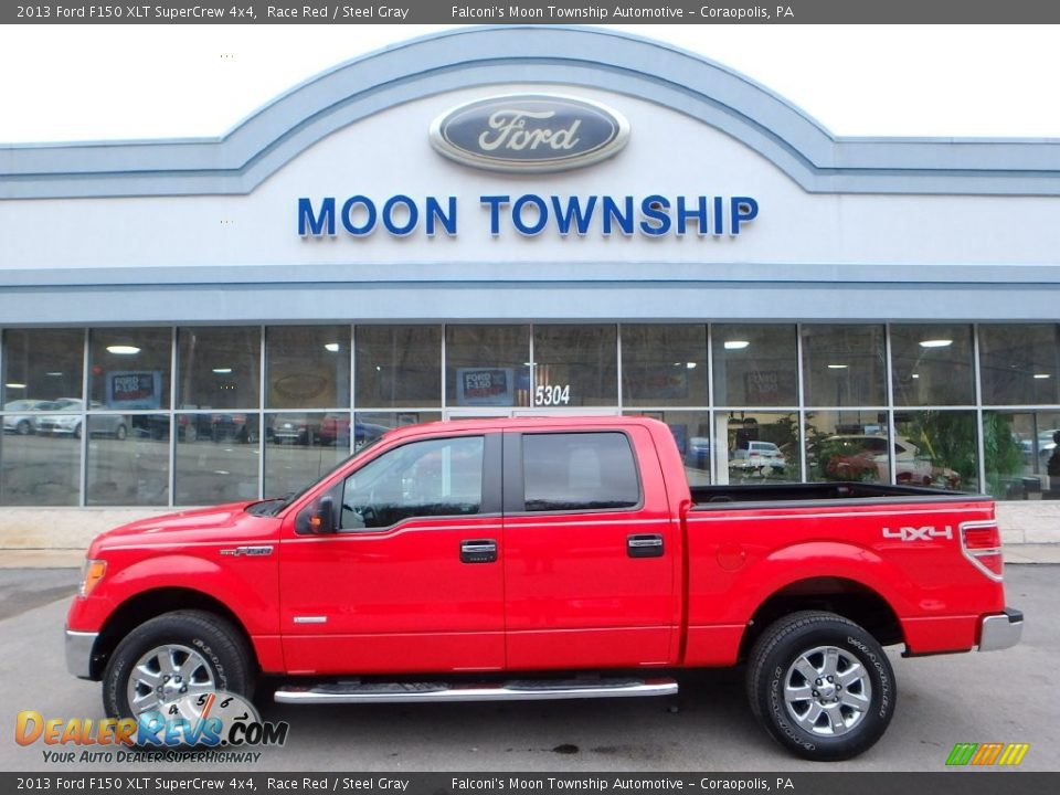 2013 Ford F150 XLT SuperCrew 4x4 Race Red / Steel Gray Photo #7