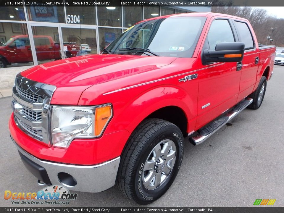 2013 Ford F150 XLT SuperCrew 4x4 Race Red / Steel Gray Photo #9