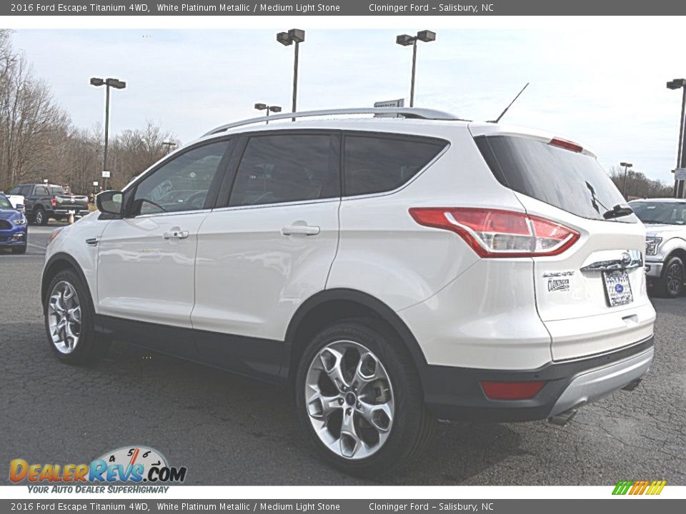 2016 Ford Escape Titanium 4WD White Platinum Metallic / Medium Light Stone Photo #26