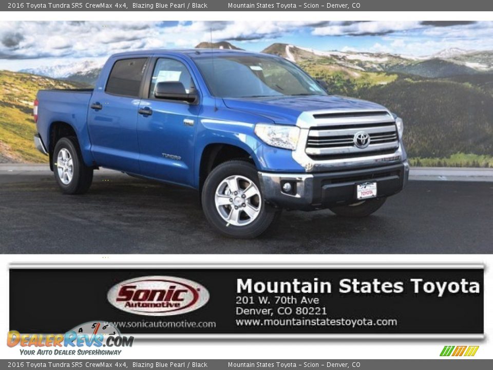 2016 Toyota Tundra SR5 CrewMax 4x4 Blazing Blue Pearl / Black Photo #1