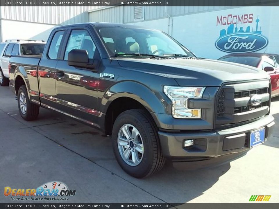 2016 Ford F150 XL SuperCab Magnetic / Medium Earth Gray Photo #1