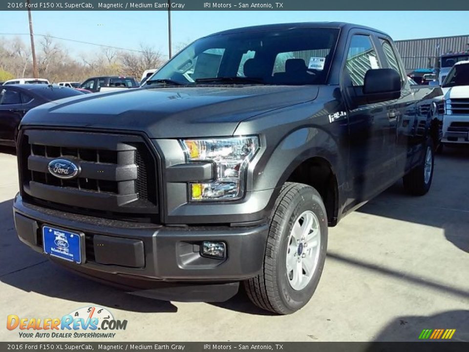 2016 Ford F150 XL SuperCab Magnetic / Medium Earth Gray Photo #8