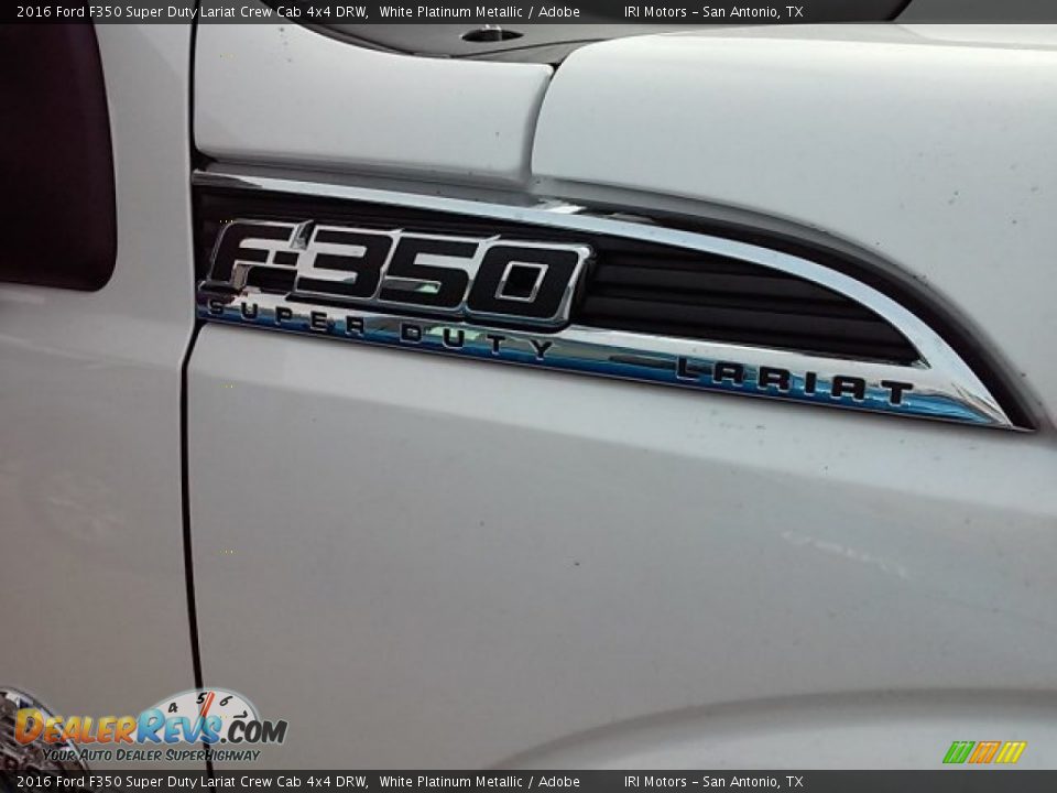 2016 Ford F350 Super Duty Lariat Crew Cab 4x4 DRW White Platinum Metallic / Adobe Photo #5