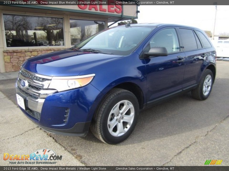 2013 Ford Edge SE AWD Deep Impact Blue Metallic / Medium Light Stone Photo #1
