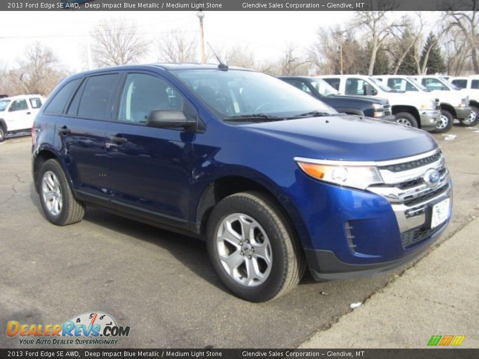 2013 Ford Edge SE AWD Deep Impact Blue Metallic / Medium Light Stone Photo #2